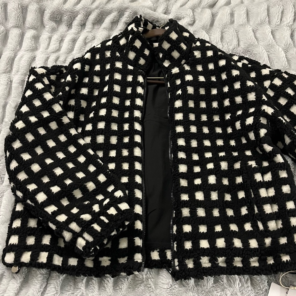 Black and White Checkered Jacket